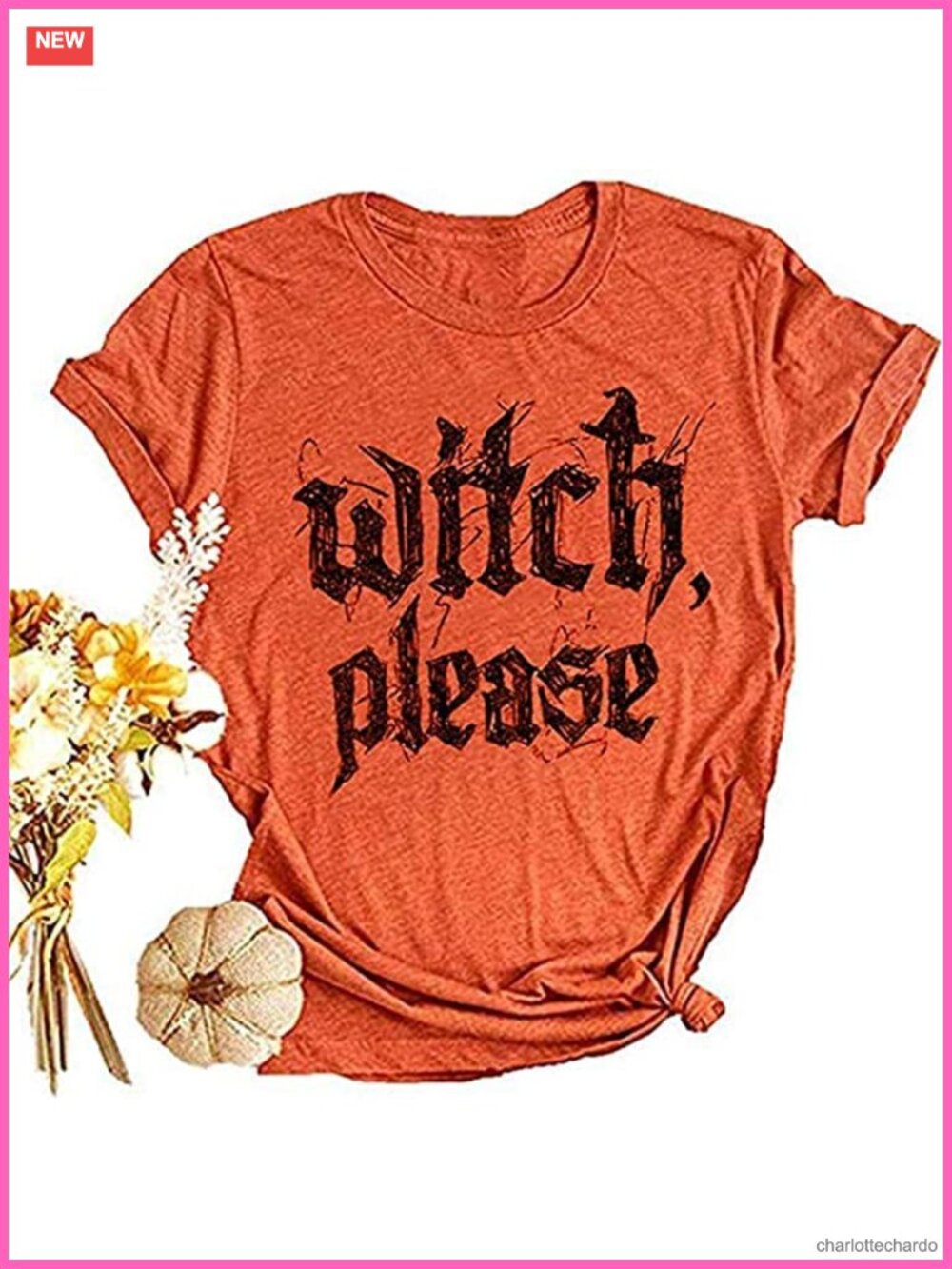 Funny Halloween Witch Graphic T-Shirt Cotton Short Sleeve Casual Tee